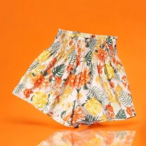 New shirred tropical shorts women’s Large 8/10/12